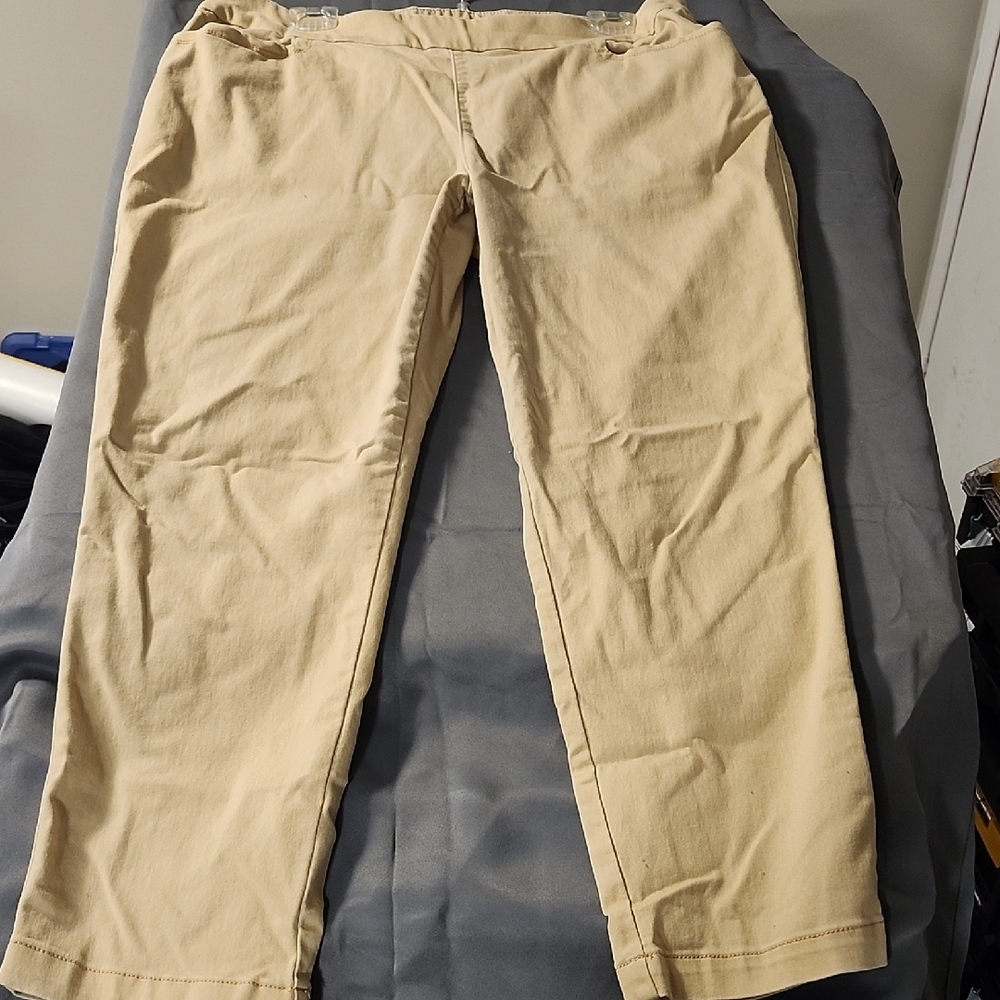 Chaps Khaki Straight‑Leg Chino Pants Women's Size XL – Classic Workwear